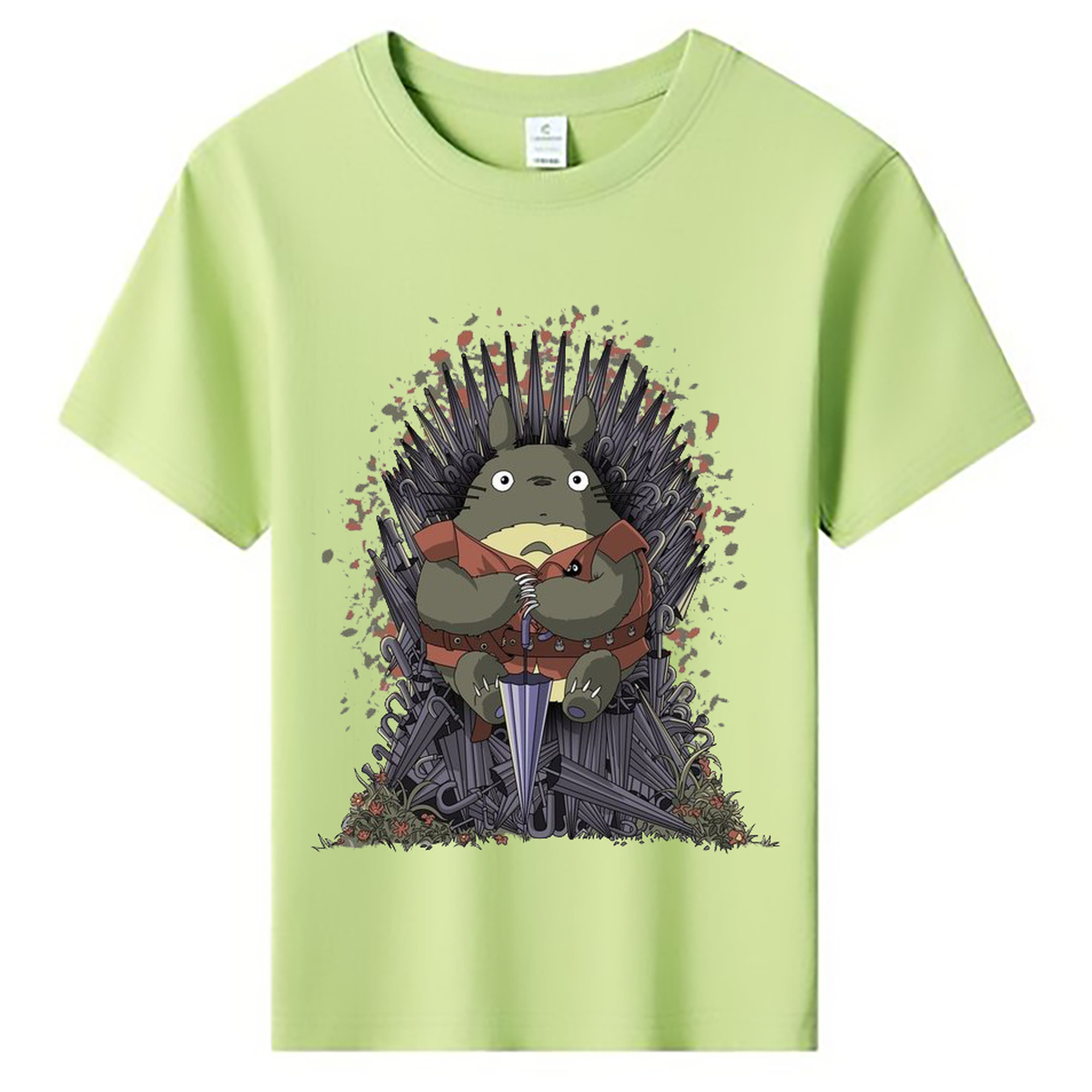 （画像用） となりのトトロ 草壁メイ 草壁サツキ My Neighbor Totoro Satsuki Kusakabe Mei Kusakabe 綿100％キッズTシャツ（フロントプリント）